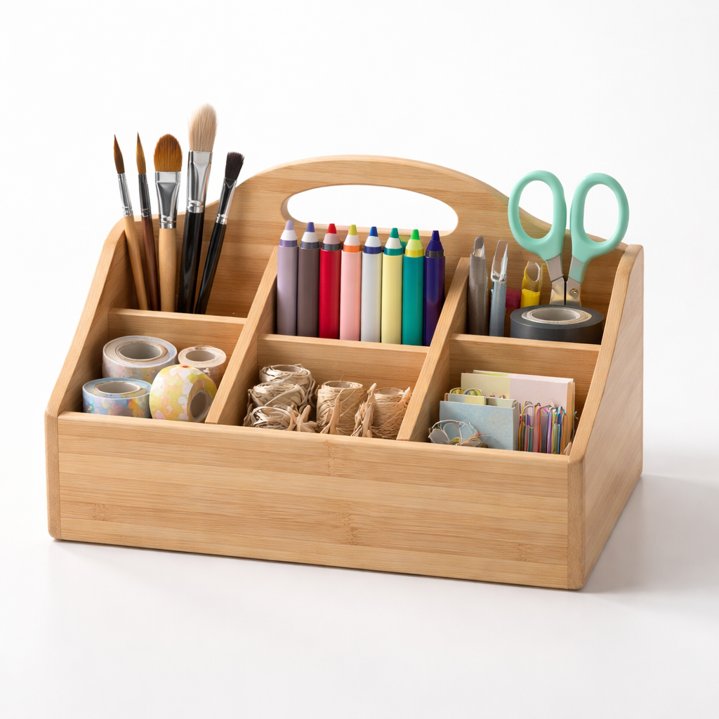 Wooden Craft Supply Caddy